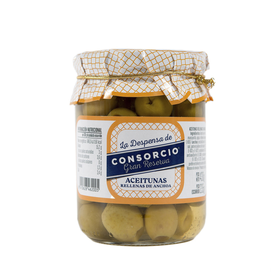 Pack ahorro Aceitunas rellenas de anchoa 6 uds x 445 ml
