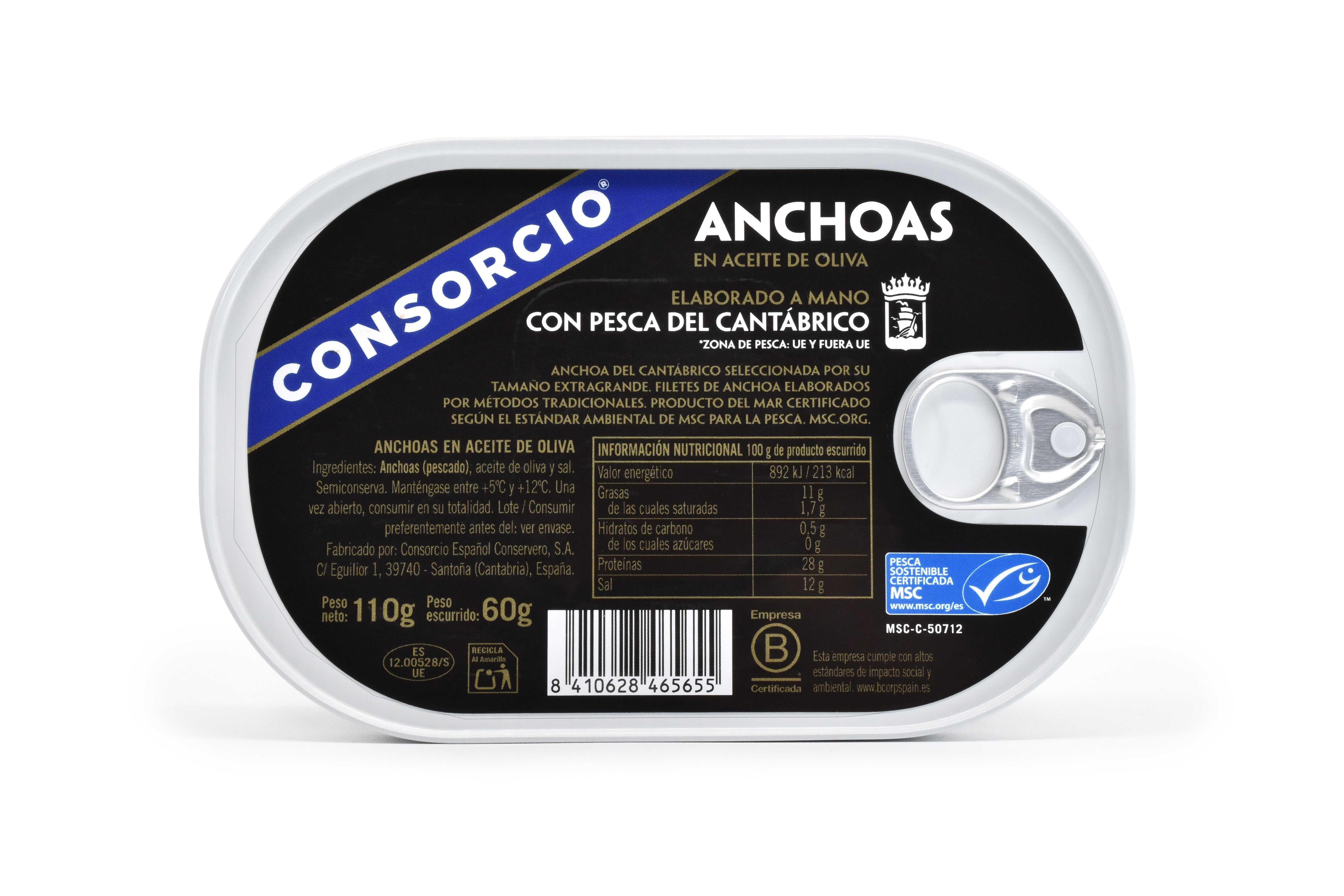 Acciughe del Cantabrico in olio d'oliva - 110 g