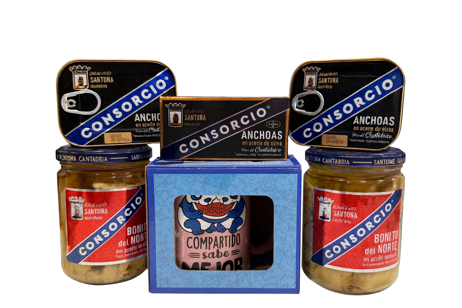 Confezione di conserve gourmet "Condiviso ha un sapore migliore"