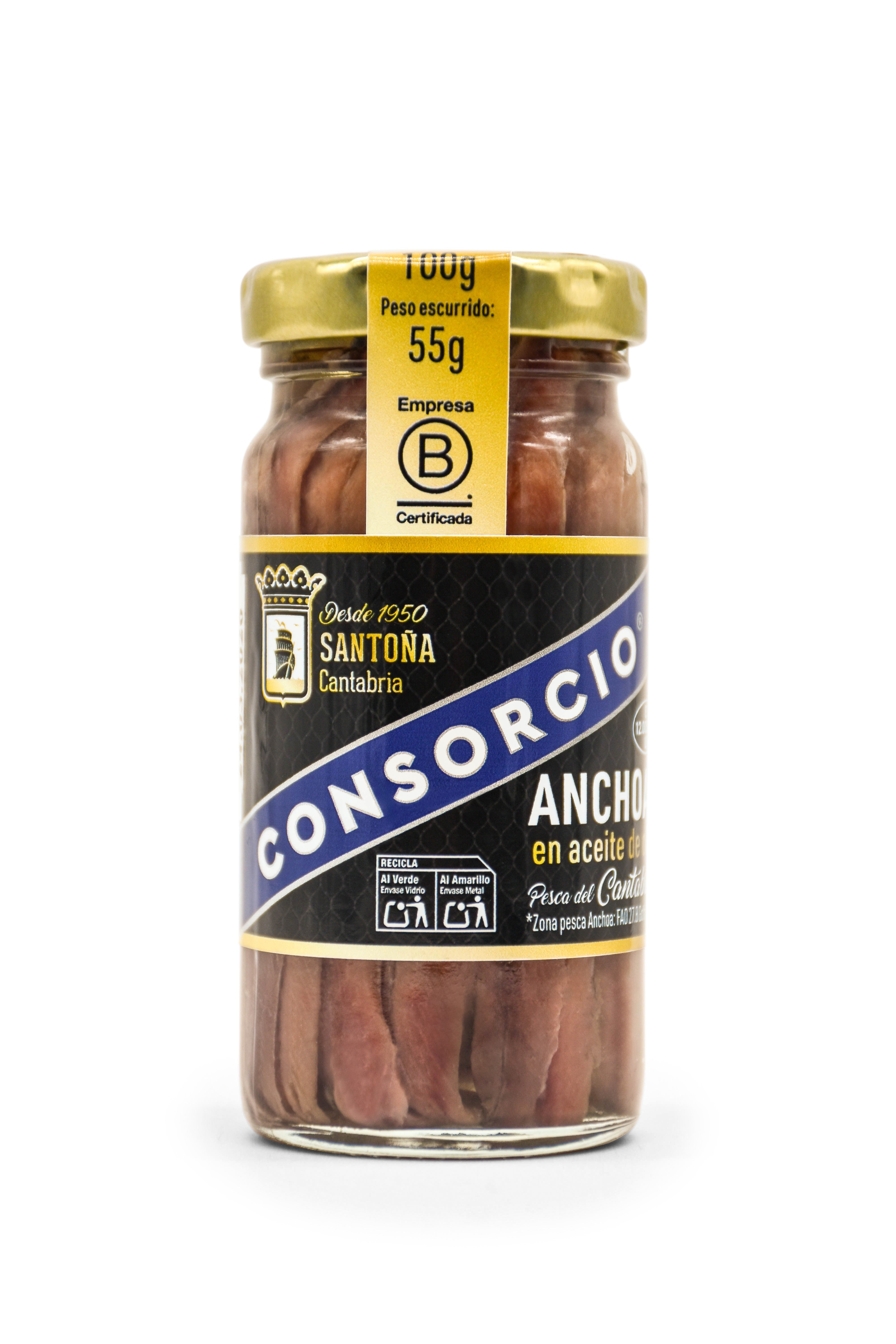 Acciughe del Cantabrico in olio d'oliva - barattolo da 100 g