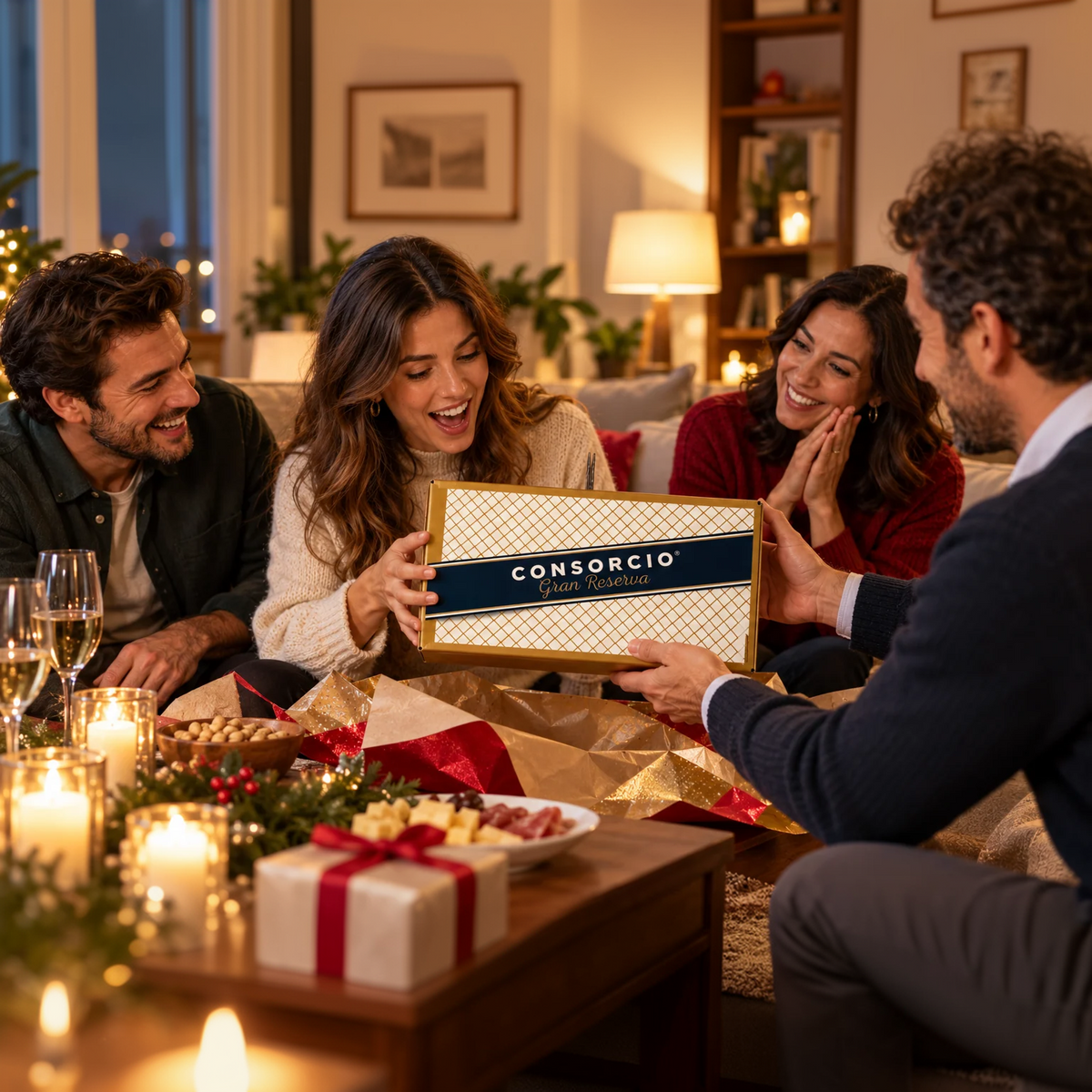 Caja Regalo Personalizable Consorcio Gran Reserva Blanca