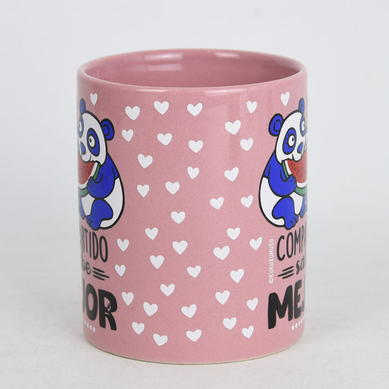 Taza Consorcio Rosa "Compartido sabe mejor"