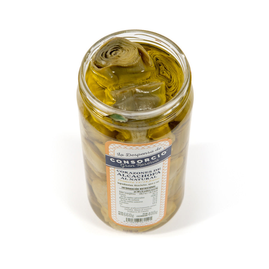 Corazones de alcachofa al natural 14/18 uds - 990g