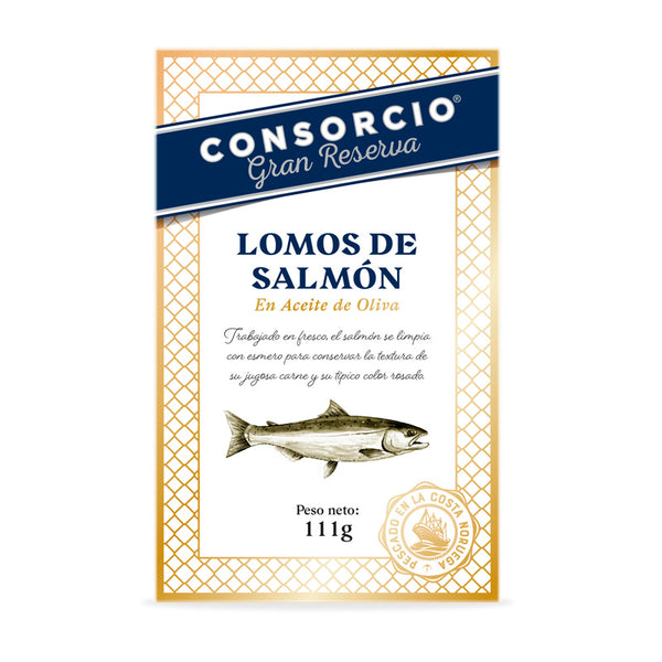 Lomos de salmón en aceite de oliva - 111g